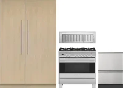 5 Piece Package Includes Refrigerator, Freezer, Range, Hood And Dishwasher